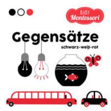 Gegensätze schwarz-weiß-rot (Baby Montessori)